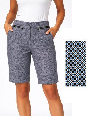 EP Pro Golf Bermuda Shorts Size 4 Retro Geometric **